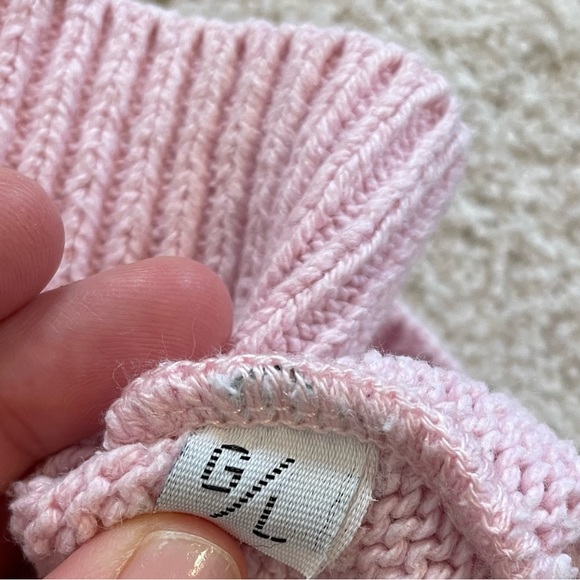 Vintage Parkhurst Duck Sweater Crew neck Twee Embossed L Baby Pink Cottagecore - Picture 11 of 14